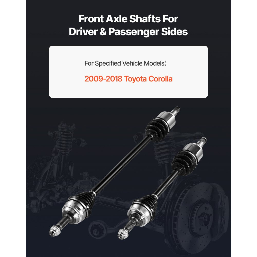 VEVOR CV Axle Shaft Assembly, 2 Pieces Front Left & Right (Driver and Passenger Side), Automotive Replacement CV Joint