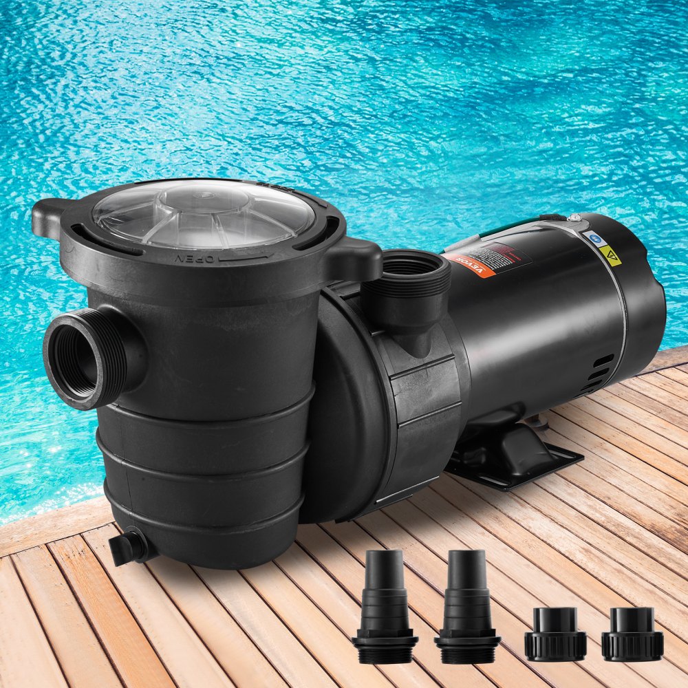 VEVOR Swimming Pool Pump 2.0HP 115V 1500W, Single Speed Pumps for Above Ground Pool, Powerful Pool Pumps with Strainer