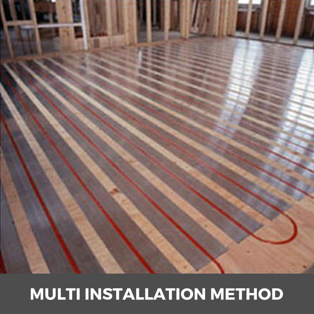 VEVOR PEX Heat Transfer Plates, 200 pcs Box Radiant Heat Transfer Plates, 4 ft Aluminum PEX Heat Transfer Plates, 1/2