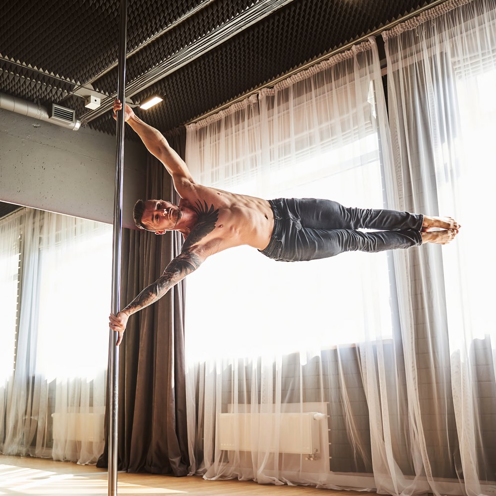 VEVOR Professional Dancing Pole, Spinning Static Dancing Pole Kit, Portable Removable Pole, 45mm Heavy-Duty Stainless