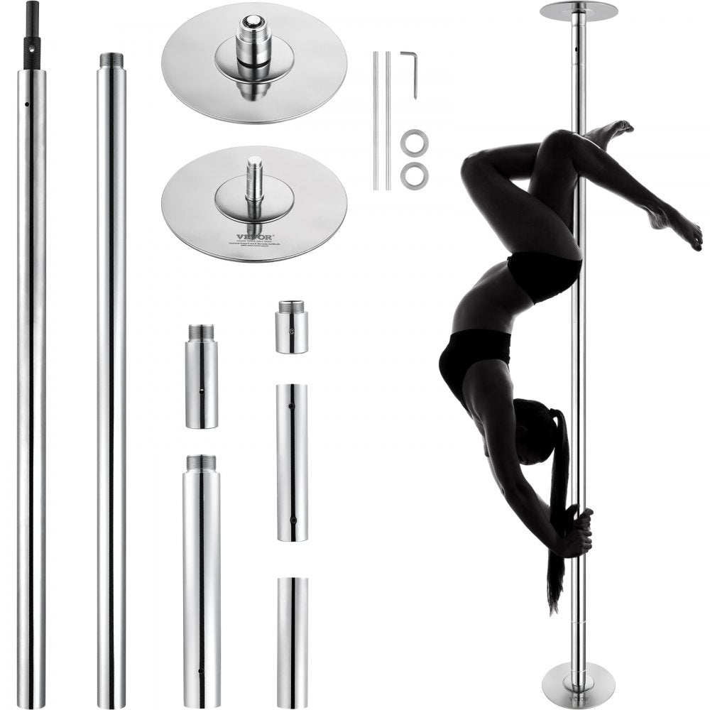 VEVOR Professional Dancing Pole, Spinning Static Dancing Pole Kit, Portable Removable Pole, 45mm Heavy-Duty Stainless