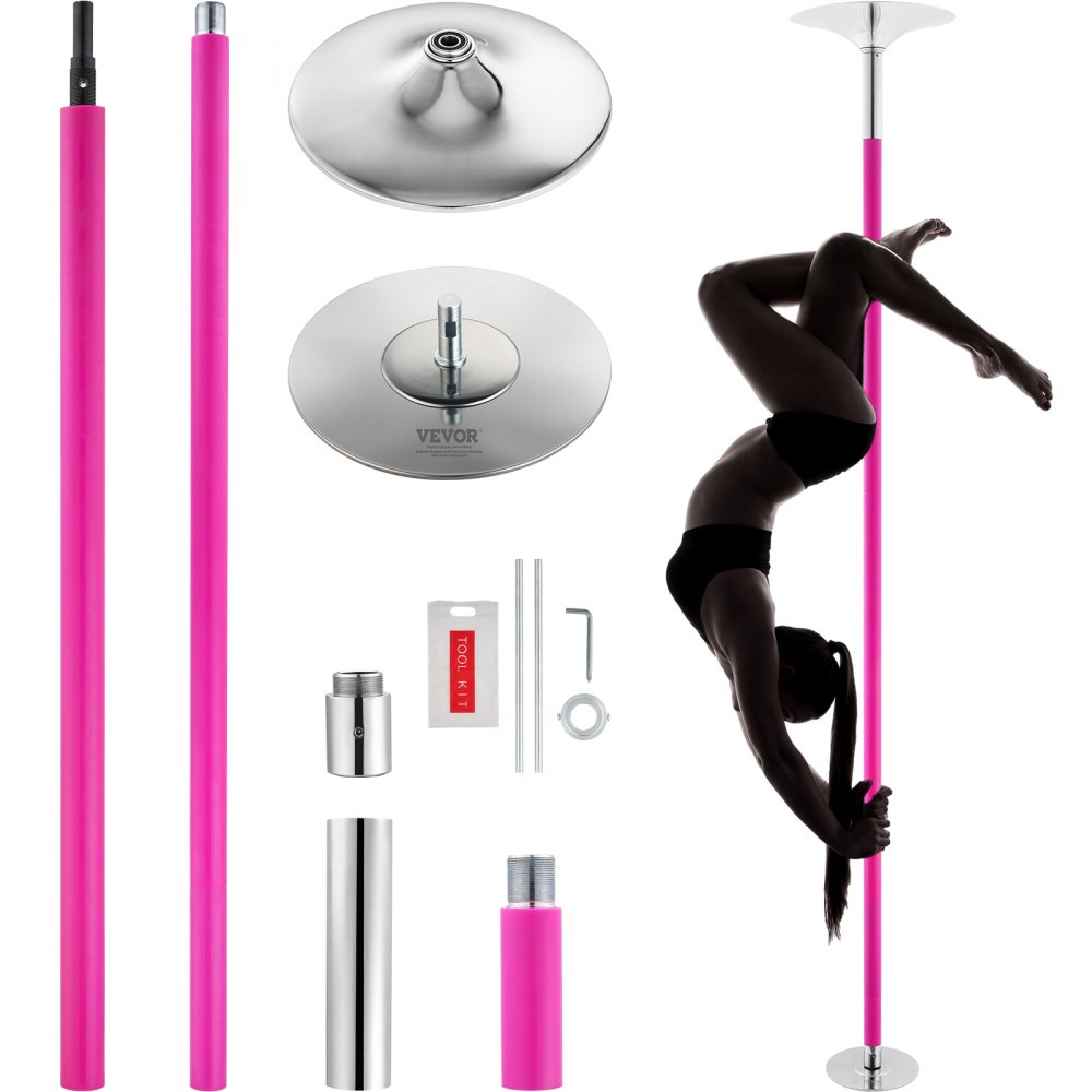 VEVOR Professional Dancing Pole, Spinning Static Dancing Pole Kit, Portable Removable Pole, 40mm Heavy-Duty Stainless