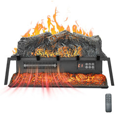 VEVOR Electric Fireplace Log, 25 inch Fireplace Insert Log Heater, with Crackling Sound,Remote Controller, 5 Adjustable