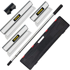 VEVOR Skimming Blade Set,25+40+60 cm Blades + 35"-78" Extension Handle，European Stainless Steel Construction Knife