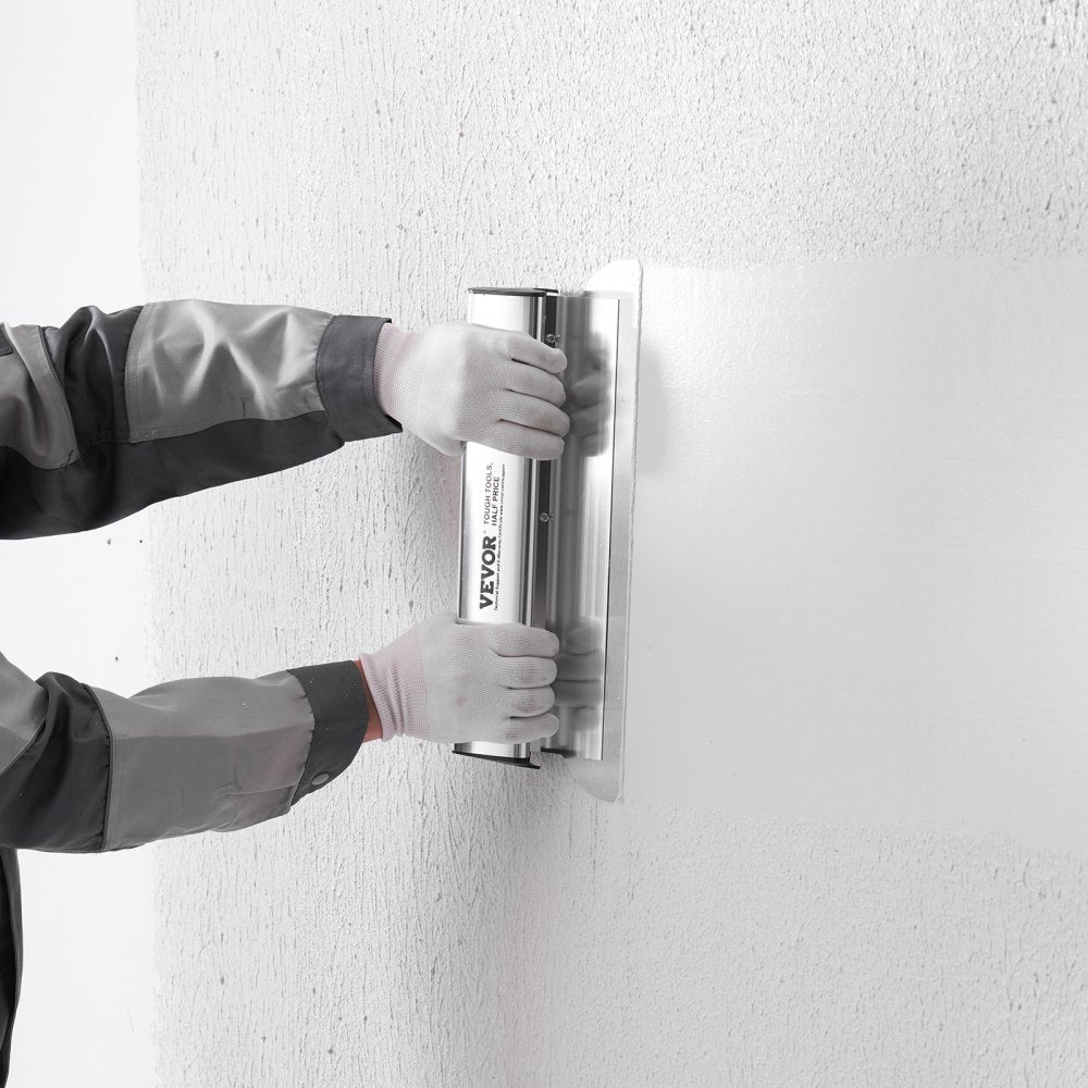 VEVOR Drywall Skimming Blade Set, 7/10/14/16/24 in Skimming Blades + 34 - 81.6 in Extension Handle Pole, Stainless