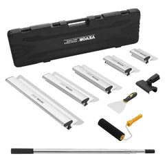 VEVOR Drywall Skimming Blade Set, 7/10/14/16/24 in Skimming Blades + 34 - 81.6 in Extension Handle Pole, Stainless