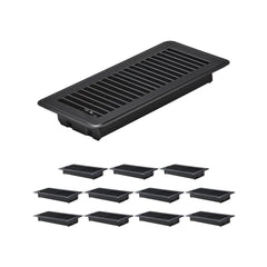 VEVOR 4 x 10 Inch Floor Registers, 12-Pack Vent Grilles, HAVC Heavy-Duty Walkable Iron Floor Vents, Easily Adjustable