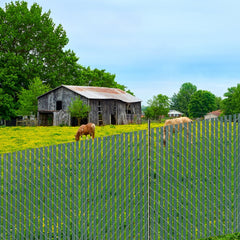 VEVOR Bottom Locking Privacy Slats, Single-Wall Vertical Bottom-Locking Slats for Chain-Link Fence, High-Density HDPE