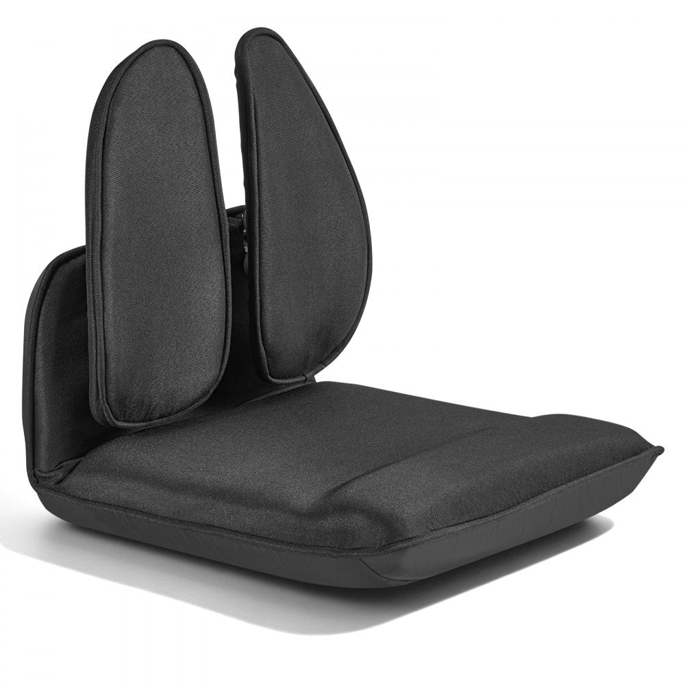 VEVOR Floor Chair, 5 Adjustable Positions Folding Floor Gaming Chair with Ergonomic Back Support, Sturdy Metal Frame