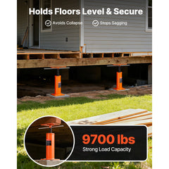 VEVOR House Floor Jack, 12"-16" Height Range, 9700 lbs Max Load Capacity, Adjustable Support Beam Basement Jack Post