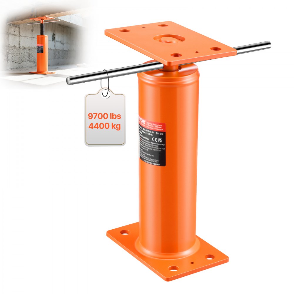 VEVOR House Floor Jack, 12"-16" Height Range, 9700 lbs Max Load Capacity, Adjustable Support Beam Basement Jack Post