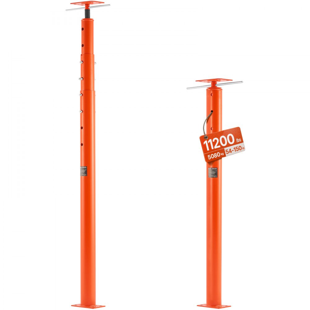 VEVOR House Floor Jack, 54"-150" Height Range, 11200 lbs Max Load Capacity, Adjustable Support Beam Basement Jack Post