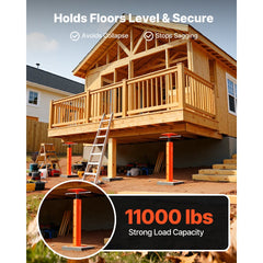 VEVOR House Floor Jack, 19"-36" Height Range, 18000 lbs Max Load Capacity, Adjustable Support Beam Basement Jack Post