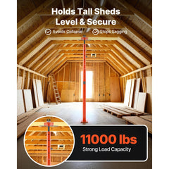VEVOR House Floor Jack, 56"-100" Height Range, 18000 lbs Max Load Capacity, Adjustable Support Beam Basement Jack Post