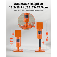 VEVOR Screw Jack Post, 4" x 4", 13.2"-18.7" Height Range, 24700 lbs Max Load Capacity, Adjustable Shore Jack, Temporary