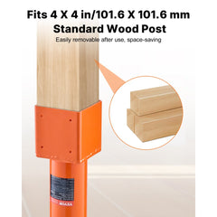 VEVOR Screw Jack Post, 4" x 4", 13.2"-18.7" Height Range, 24700 lbs Max Load Capacity, Adjustable Shore Jack, Temporary