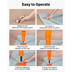 VEVOR Screw Jack Post, 4" x 4", 13.2"-18.7" Height Range, 24700 lbs Max Load Capacity, Adjustable Shore Jack, Temporary