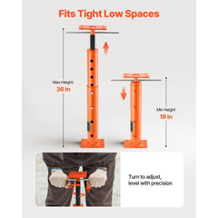 VEVOR House Floor Jacks, 2 Pack 19-36 Inch Height Range, 18000 lbs Max Load Capacity, Adjustable Support Beam Basement