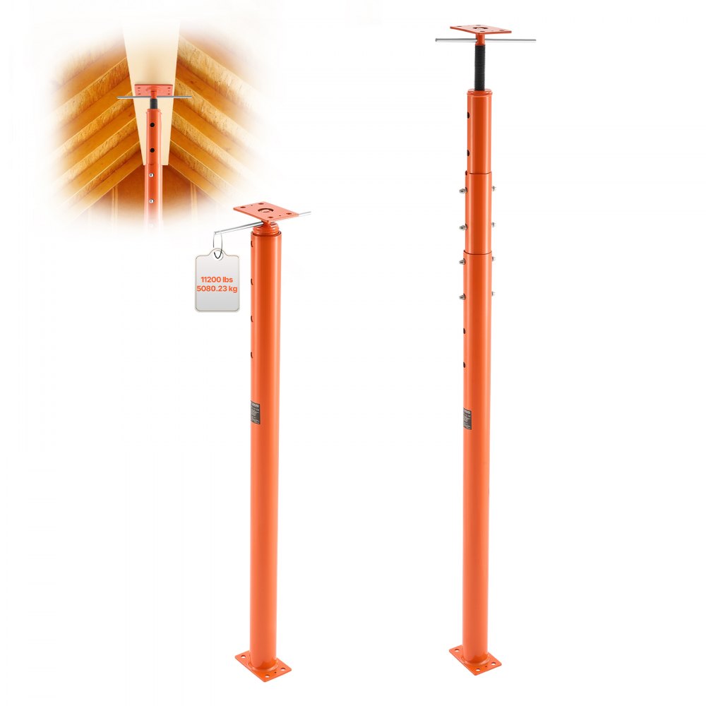 VEVOR House Floor Jacks, 2 Pack 54-150 Inch Height Range, 11200 lbs Max Load Capacity, Adjustable Support Beam Basement