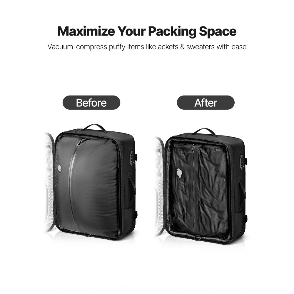 VEVOR Vacuum Travel Backpack, 65L, Expandable Vacuum Seal Compression Travel Backpack, with TSA-Approved Lock, Multiple