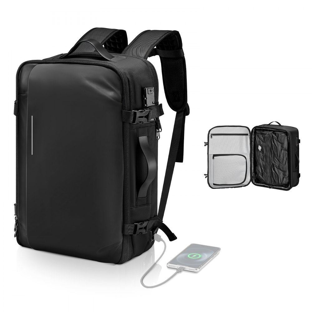 VEVOR Vacuum Travel Backpack, 65L, Expandable Vacuum Seal Compression Travel Backpack, with TSA-Approved Lock, Multiple