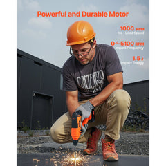 VEVOR 20V Cordless Hammer Drill, Lithium-Ion 0.6 Inch Rotary Hammer Driver, SDS-Plus Electric Lightweight Power Tool