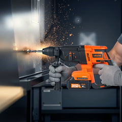 VEVOR 20V Brushless Cordless Hammer Drill, Lithium-Ion 1 Inch Rotary Hammer Driver, SDS-Plus Electric Lightweight Power