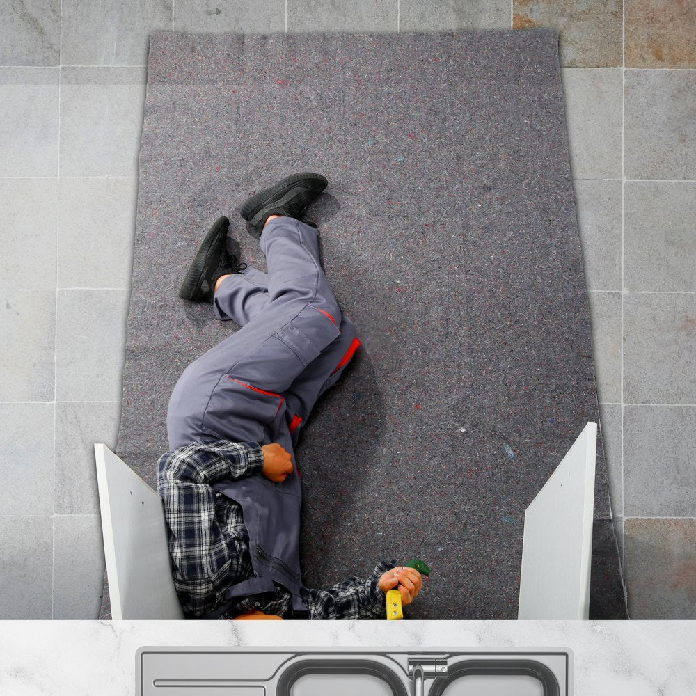 VEVOR Moving Blankets, 72" x 54", 21 lbs/dz Weight, 12 Packs, Professional Recycled Cotton Packing Blanket, Large Heavy