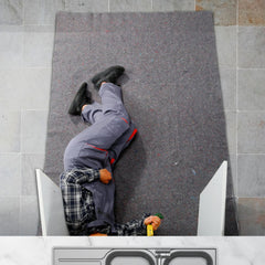 VEVOR Moving Blankets, 72" x 54", 21 lbs/dz Weight, 12 Packs, Professional Recycled Cotton Packing Blanket, Large Heavy