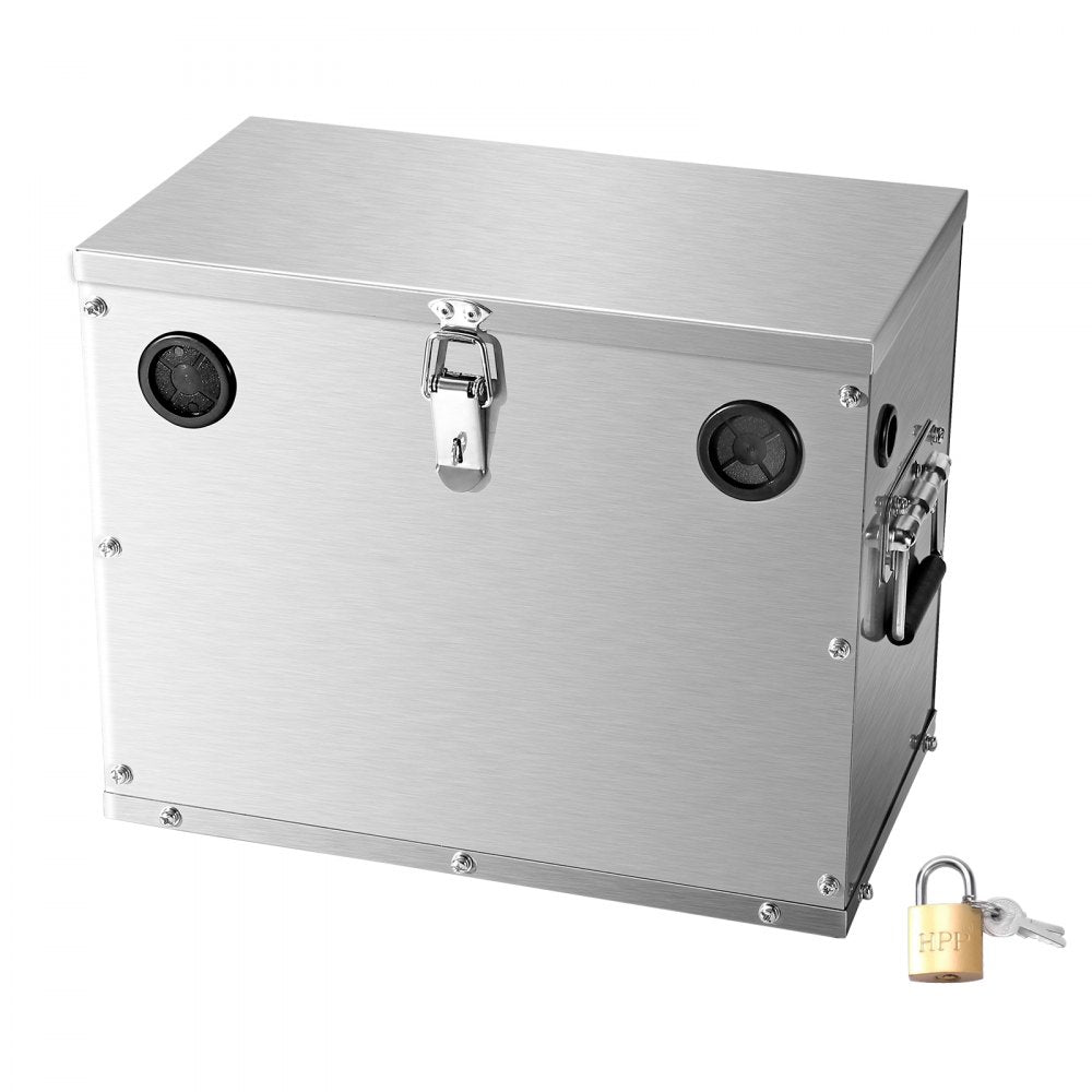 VEVOR Battery Box, Group 24/31 Trolling Motor Battery Box, Marine Batteries Case with Lock, Handles and Rubber-Grommet