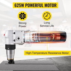 VEVOR Electric Metal Nibbler 625W Nibbler Metal Cutter 1000RPM High Speed Rotor 0.16in/4mm Metal Nibbler 110V w