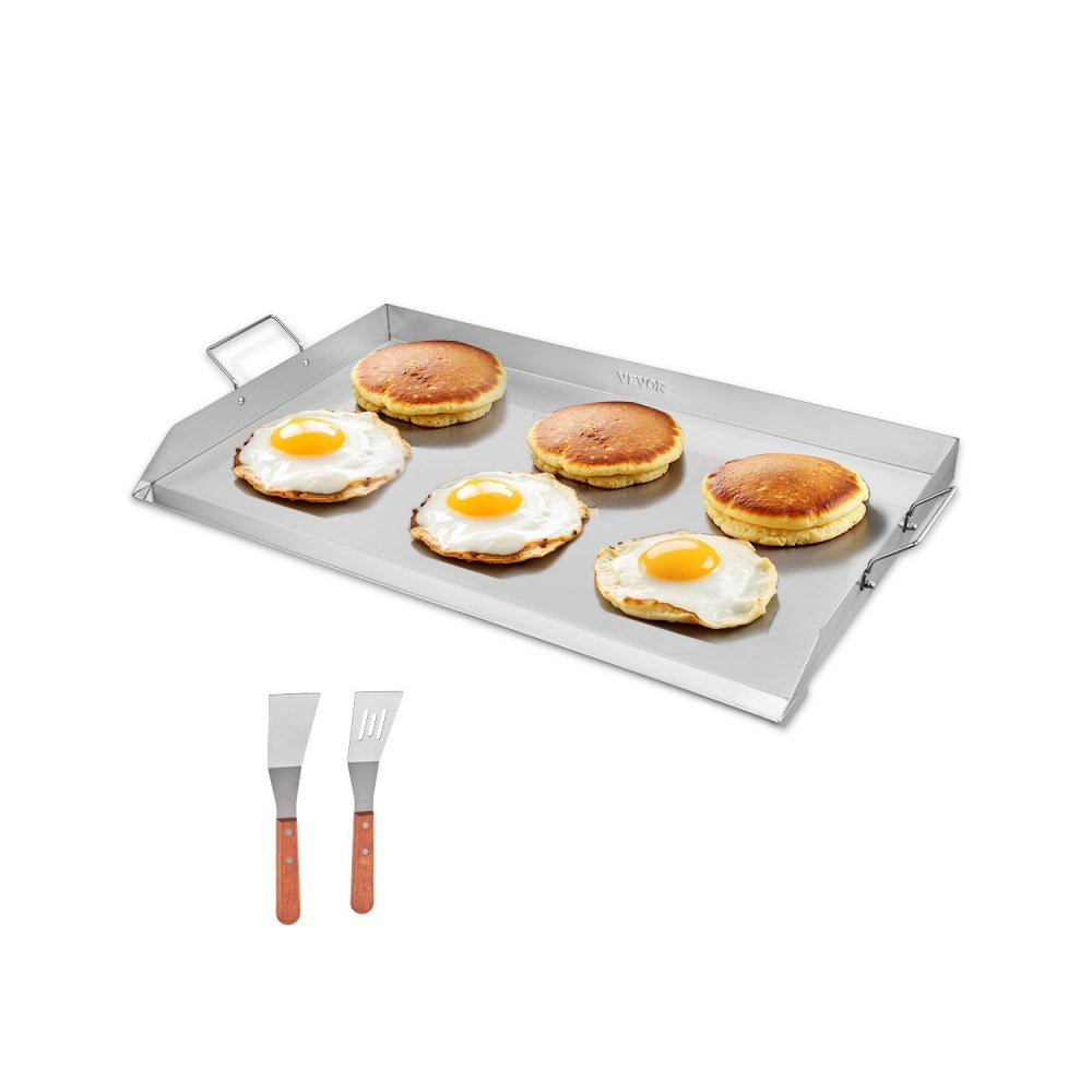 VEVOR Stainless Steel Griddle, 36x22 inch Universal Flat Top Rectangular Plate, Gas Grill Griddle for BBQ Grill