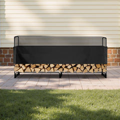 VEVOR Firewood Rack with Waterproof Cover, 101 x 14 x 46 in Outdoor Firewood Holder, 660lb Weight Capacity, 1/2 Cord