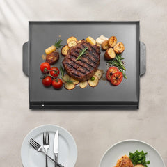 VEVOR Carbon Steel Griddle, 20x16 inch Universal Flat Top Rectangular Plate, Gas Grill Griddle for BBQ Grill