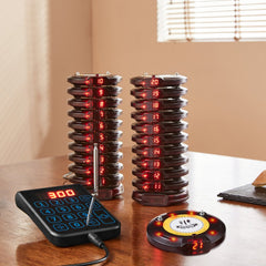 VEVOR Restaurant Pager System, Wireless 500m Long Range Lineup Waiting Queue Signal, Guest Customer Calling Beepers