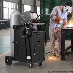 VEVOR Welding Cart, 2 Drawers Welder Cart Heavy Duty with Anti-Theft Lockable Cabinet, 350LBS Static Weight Capacity