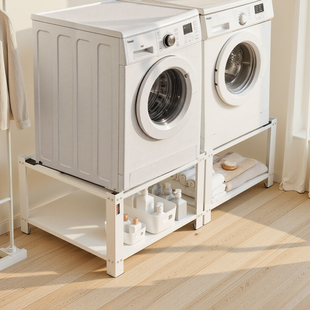 VEVOR Laundry Pedestal, 16.1 in Height, 27.5 x 27.5 in Washer and Dryer Pedestals with Storage Shelf, 700 lbs Load