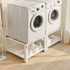 VEVOR Laundry Pedestal, 16.1 in Height, 27.5 x 27.5 in Washer and Dryer Pedestals with Storage Shelf, 700 lbs Load