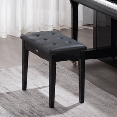 VEVOR Piano Bench, 22" x 13.78" x 19", Keyboard Piano Chair with High-Density Padded Cushion, Storage Compartment for