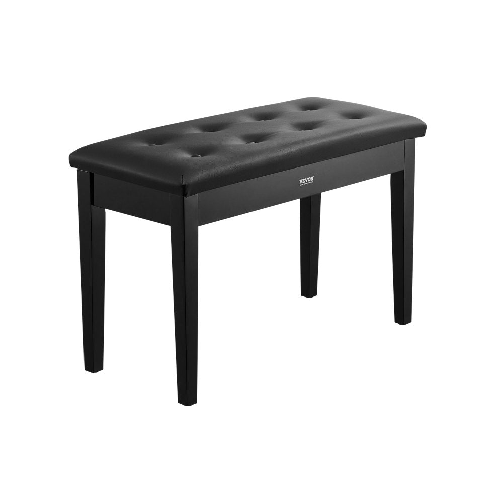 VEVOR Piano Bench, 29.5" x 14" x 19", Duet Keyboard Piano Chair with High-Density Padded Cushion, Storage Compartment