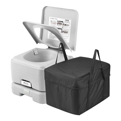 VEVOR Portable Toilet for Camping with Carry Bag, RV Toilet with 3.2 Gal Waste Tank, Push-Button Pressurized Flush