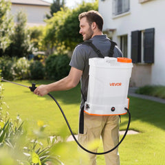 VEVOR Battery Powered Backpack Sprayer, 3.2 Gal Powerful Electric Backpack Sprayer, 2 Retractable Wands & 5 Nozzles