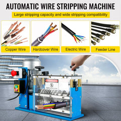 VEVOR Electric Wire Stripping Machine, 370W 0.06 inch -1.5 inch Automatic Motorized Cable Stripper with 75 ft/min