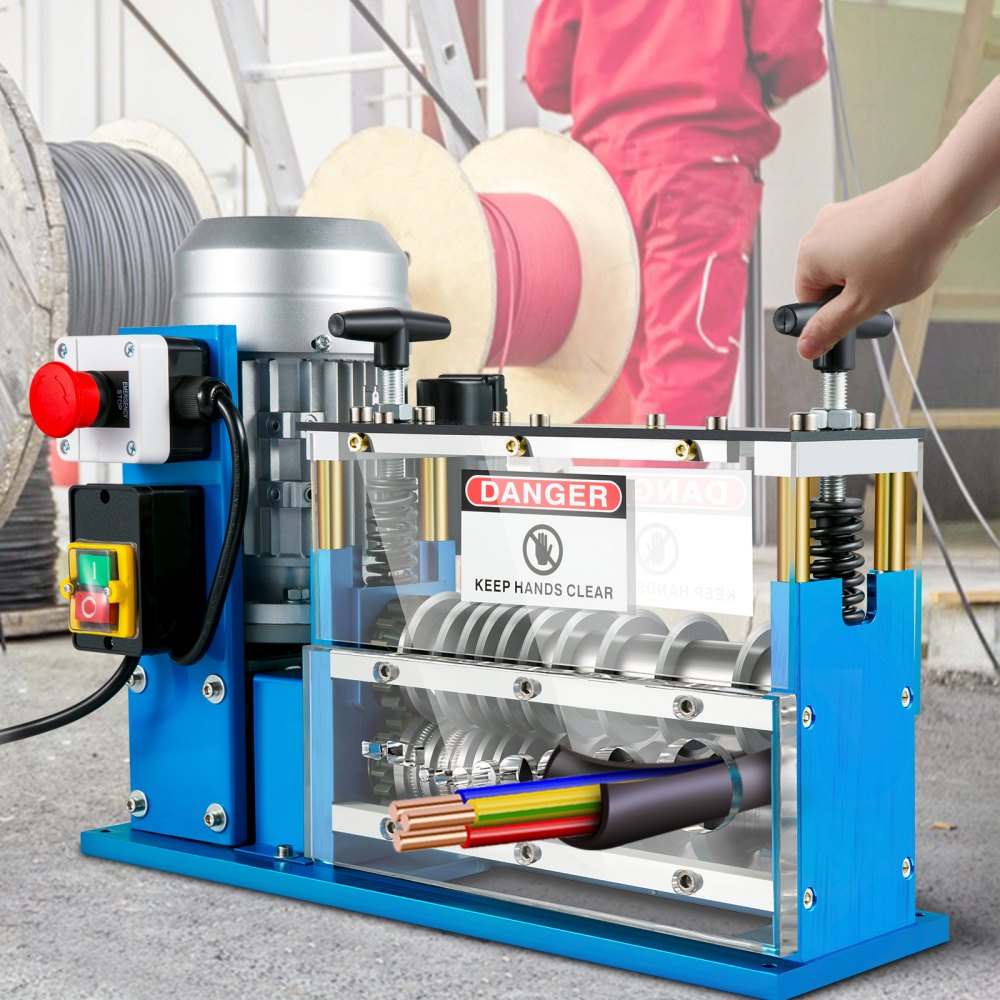 VEVOR Electric Wire Stripping Machine, 370W 0.06 inch -1.5 inch Automatic Motorized Cable Stripper with 75 ft/min