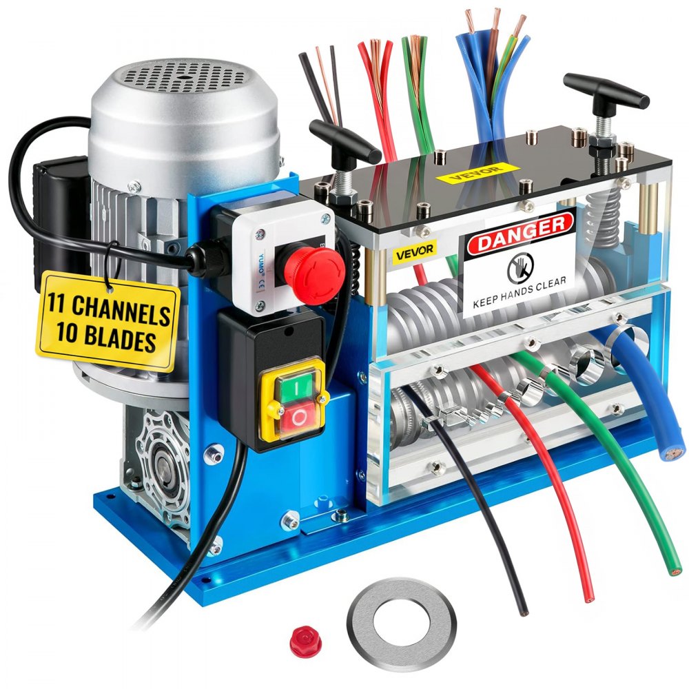 VEVOR Electric Wire Stripping Machine, 370W 0.06 inch -1.5 inch Automatic Motorized Cable Stripper with 75 ft/min