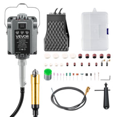 VEVOR Flex Shaft Grinder, 1000W 30000RPM Electric Flex Shaft Rotary Tool, Foot-Pedal Control Hanging Carver Grinder