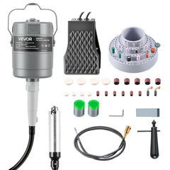 VEVOR Flex Shaft Grinder, 150W 23000RPM Electric Flex Shaft Rotary Tool, Foot-Pedal Control Hanging Carver Grinder with