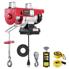 VEVOR Wireless Electric Hoist, 440 lbs 110V Electric Steel Wire Winch with Wireless Remote Control, 40ft Single Cable