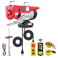 VEVOR Electric Hoist, 1320 lbs 120V Electric Winch with 328 ft Wireless & 14 ft Wired Remote Control, 40 ft Single