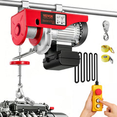 VEVOR Electric Hoist, 1320 lbs Lifting Capacity, 1150W 110V Electric Steel Wire Winch with 14ft Wired Remote Control